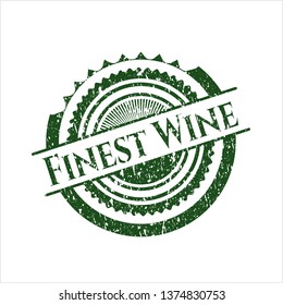 Green Finest Wine distressed rubber seal