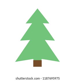 Green fir tree. Christmas tree vector illustration