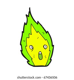 green fire cartoon