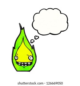 green fire demon cartoon