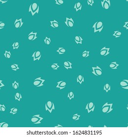 Green Fire flame icon isolated seamless pattern on green background. Heat symbol.  Vector Illustration