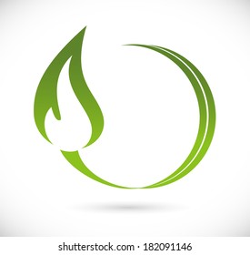 Green fire icon