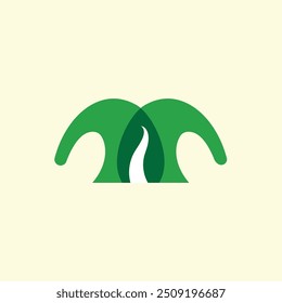 Grüner Brandbrief M Logo Design.