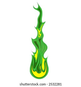 green fireball (on white back)