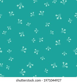 Green Firework icon isolated seamless pattern on green background. Concept of fun party. Explosive pyrotechnic symbol.  Vector