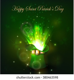 Green firework in leprechaun hat