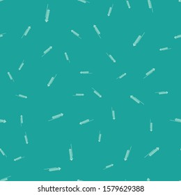 Green Firework rocket icon isolated seamless pattern on green background. Concept of fun party. Explosive pyrotechnic symbol.  Vector Illustration