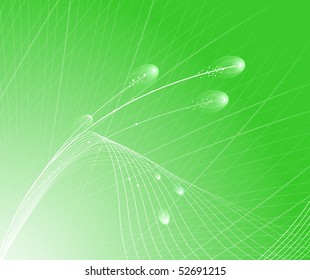 Green fireworks. Vector illustration