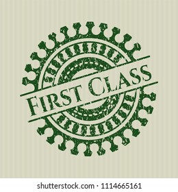 Green First Class with rubber seal texture