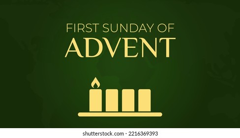 Green First Sunday of Advent Background Illustration Design