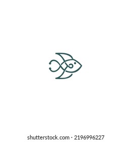green fish creative design logo