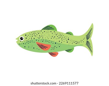 green fish icon isolated design