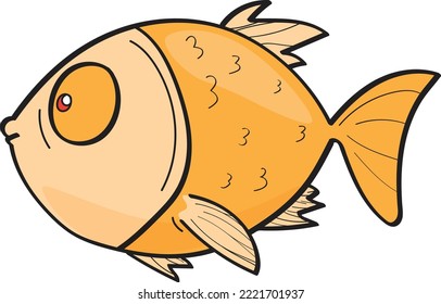 Green fish like a zombie fish use for logo or ilustration animal creature