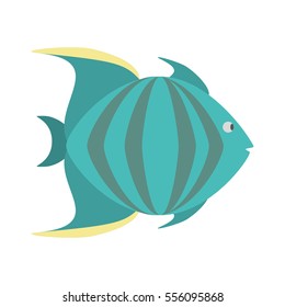 green fish marine species icon vector illustration eps 10