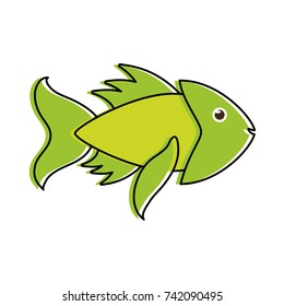 green fish sideview icon image 