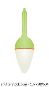 Green fishing float. vector illustration