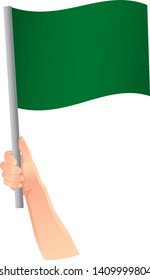green flag in hand icon