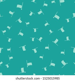 Green Flag icon isolated seamless pattern on green background. Location marker symbol.  Vector Illustration
