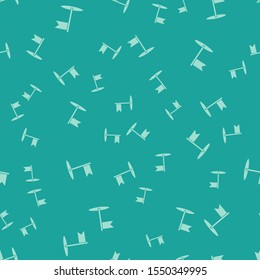 Green Flag icon isolated seamless pattern on green background. Location marker symbol.  Vector Illustration