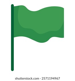 green flag military equipment isolated