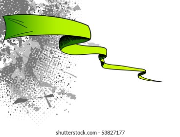 Green flag on the grey and white background