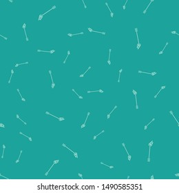 Green Flame arrow icon isolated seamless pattern on green background. Hipster arrow icon.  Vector Illustration