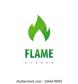 Green Flame Logo Stock Vector (Royalty Free) 1344678092 | Shutterstock