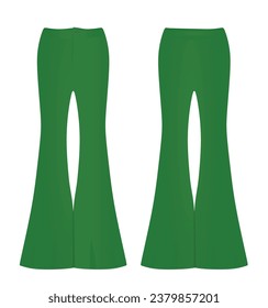 Los pantalones holgados de rayos verdes brillaban. vector