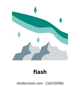 Green flash icon vector isolated on white background, Green flash transparent sign , snowy cold winter symbols