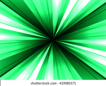 green Flash light, Sun Sunburst Pattern. Vector illustration