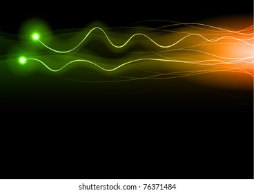 green flash neon on the black