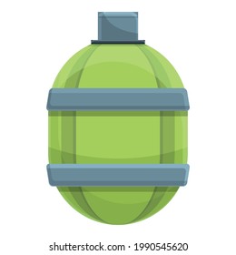 Green flask icon. Cartoon of Green flask vector icon for web design isolated on white background