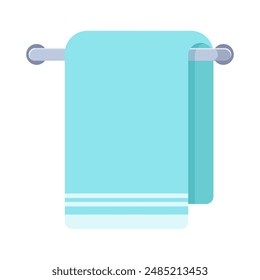 Green Flat towel illustration, bathroom stuff