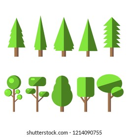 Green Flat Tree Icon Design For Website, Presentation and application