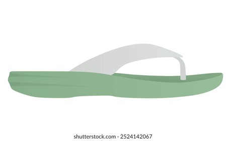 Green flip flops. vector illustration