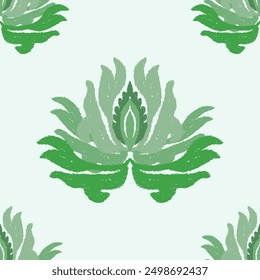 Green Flora Abstract, Navajo Native American Indian, Ethnic, tribal, traditional, pattern design for carpet, print, wrap, decorative, illustration 
