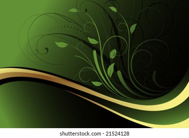 green flora background