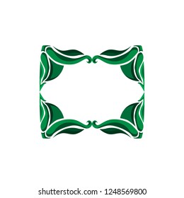 Green Flora ornament Frame