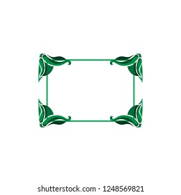 Green Flora ornament Frame