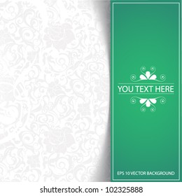 Green floral abstract background