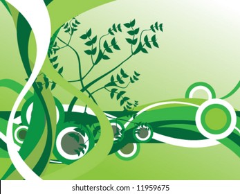 Green floral background