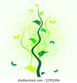 Fondo floral verde