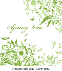 Green floral background