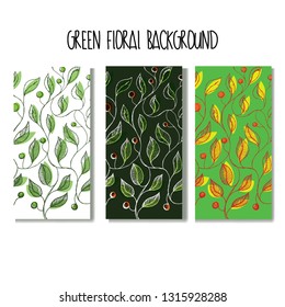 Green floral background