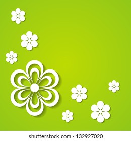 green floral background