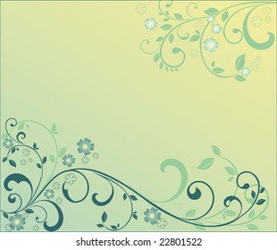 Grüner floraler Hintergrund.