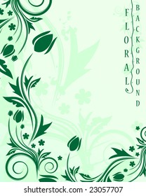 Green floral background