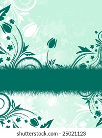Green floral background
