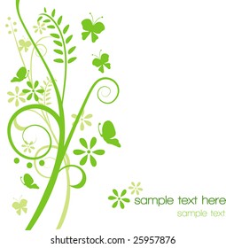 Green floral background