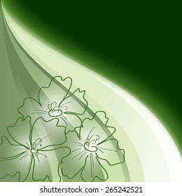 Green Floral Background.